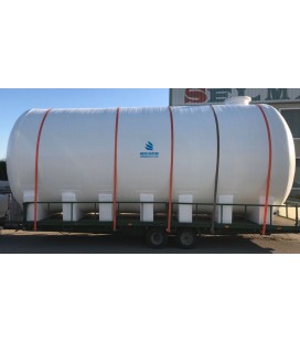 Depósito de agua horizontal con cunas 50.000 litros
